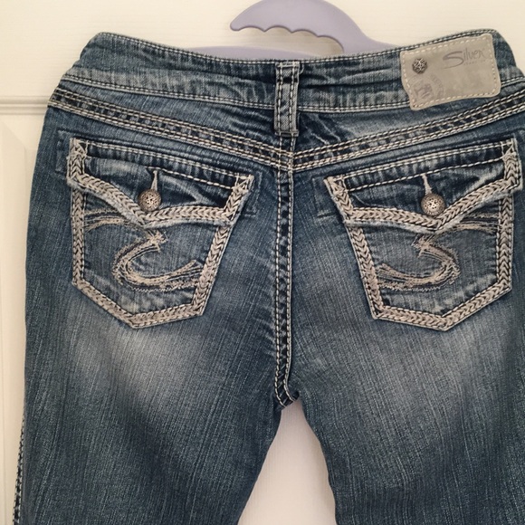 Silver Sukiyaki Flap Baby Boot Jeans, size W28/L34 - Picture 3 of 7
